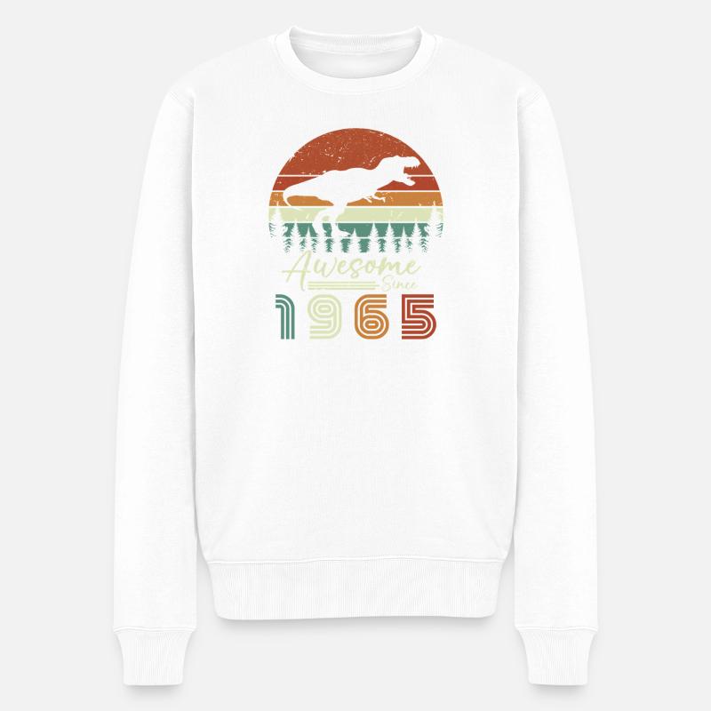 awsome_since_dinaseur_1965 - Pull Premium bio Homme - blanc
