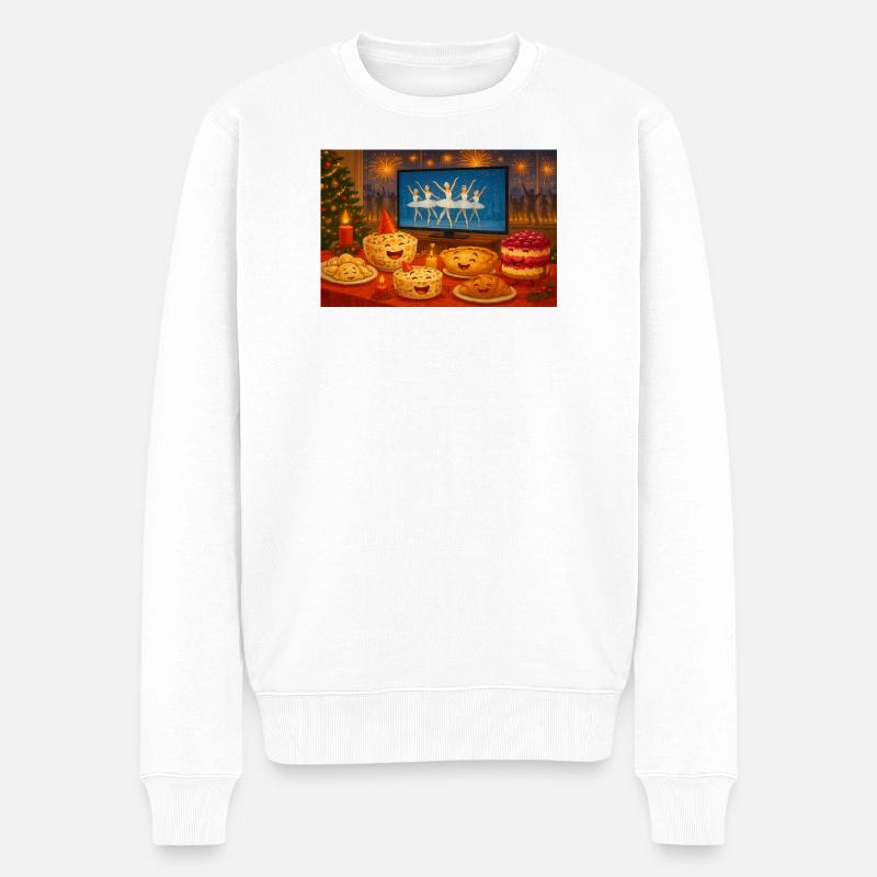 Lasst die Schwäne tanzen - Männer Premium Bio Pullover - Weiß