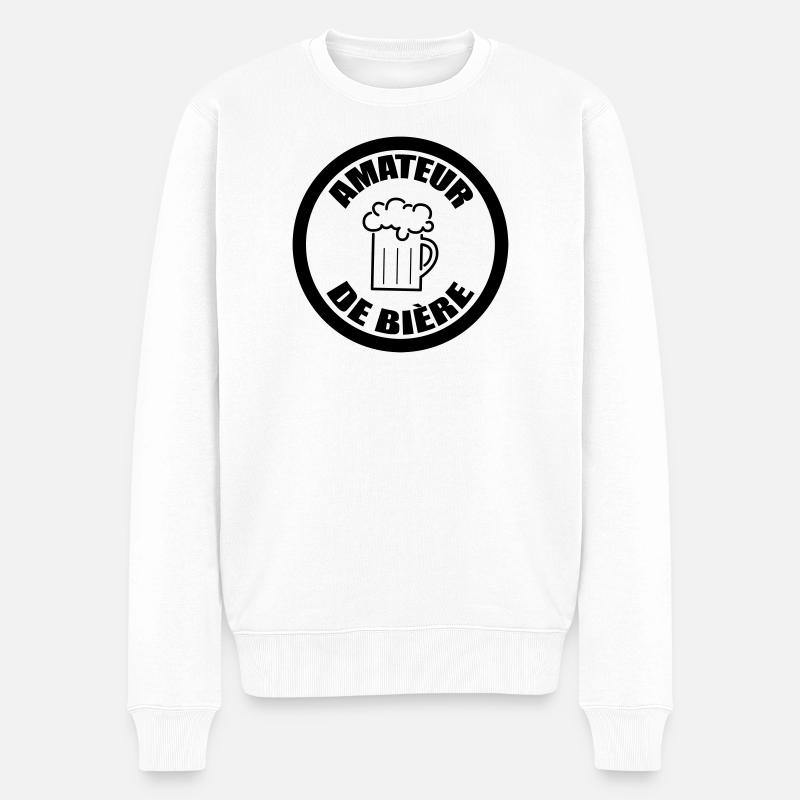 Bierliebhaber | Alkohol - Männer Premium Bio Pullover - Weiß