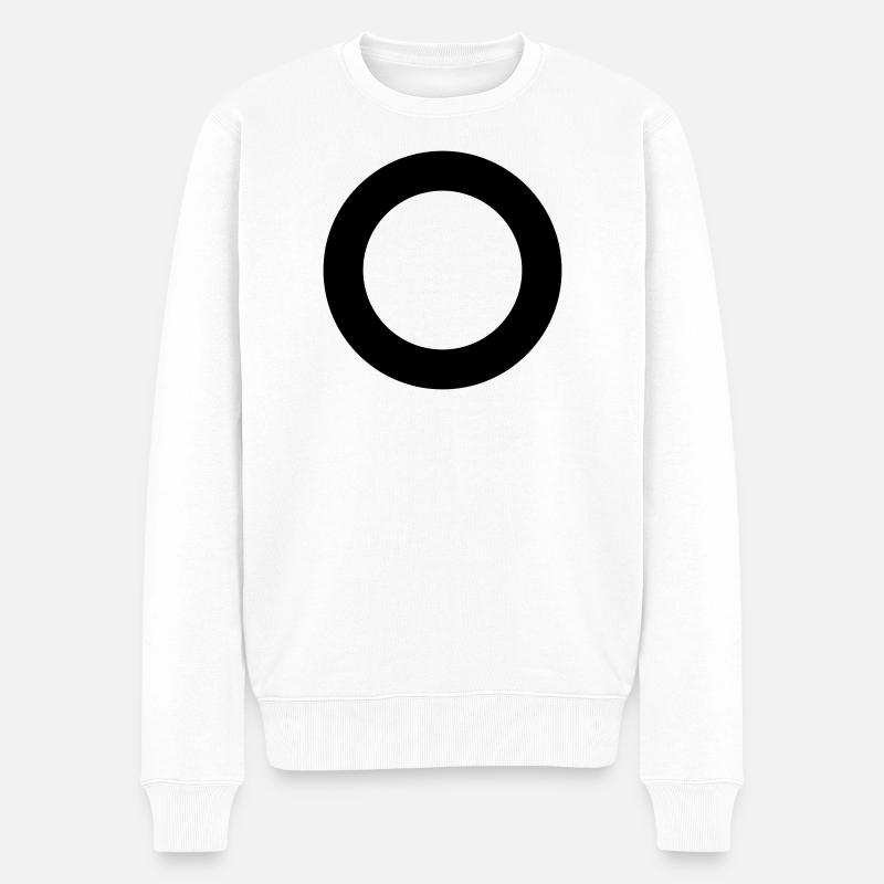 Kreisring - Männer Premium Bio Pullover - Weiß