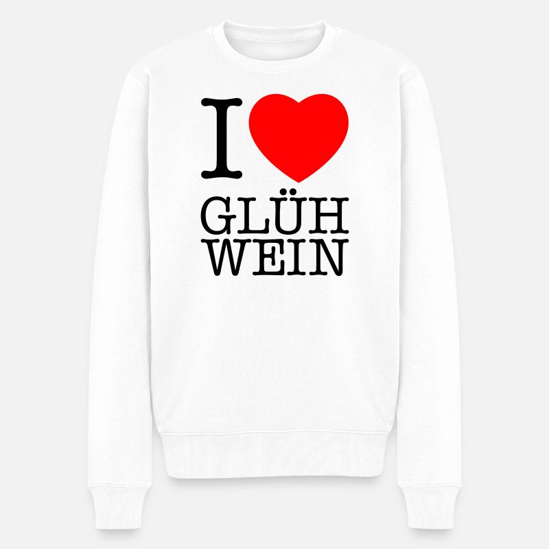 i love glühwein  - Männer Premium Bio Pullover - Weiß