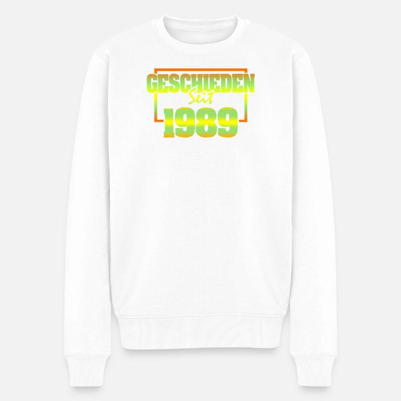 1989 - Männer Premium Bio Pullover - Weiß