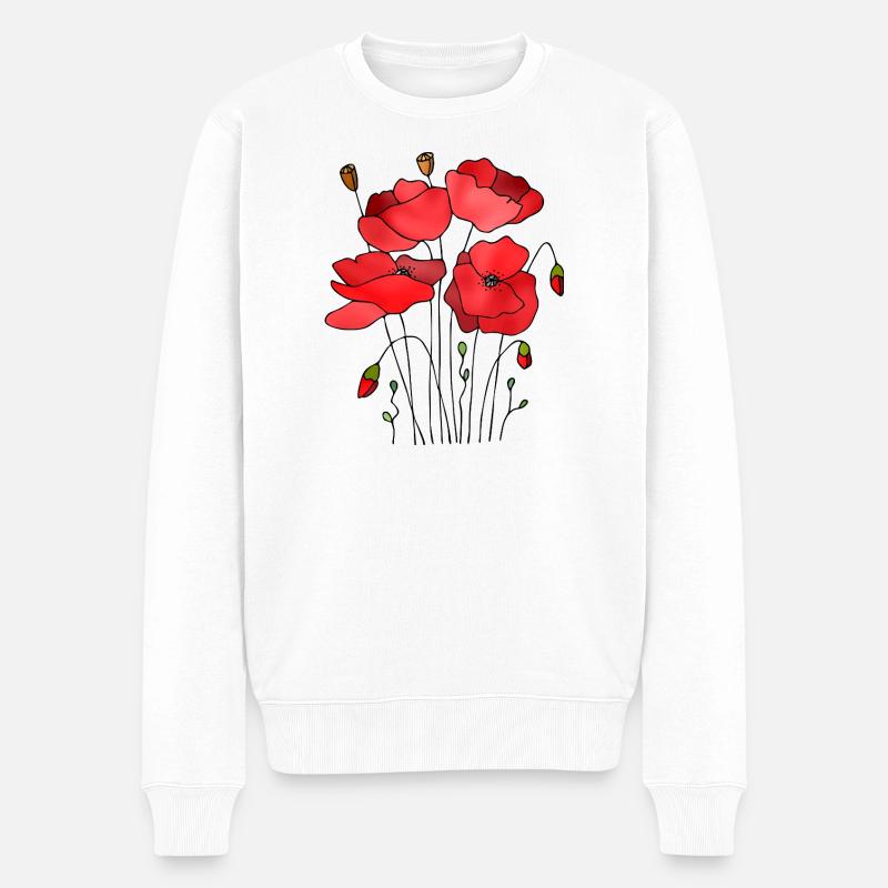 Fleur - Pull Premium bio Homme - blanc