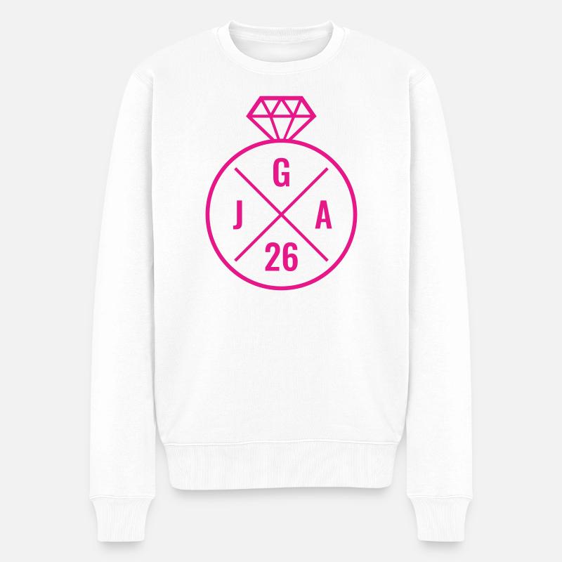 JGA 2026 Ehering Ring Junggesellinnenabschied 26 - Männer Premium Bio Pullover - Weiß