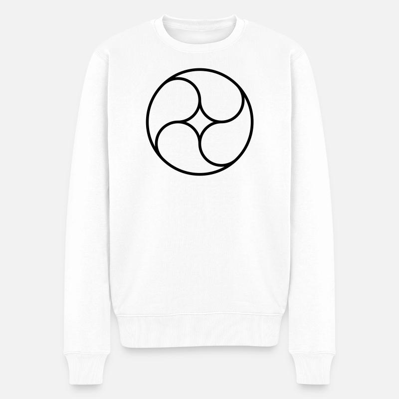 Vierschneuß Fischblase - Männer Premium Bio Pullover - Weiß