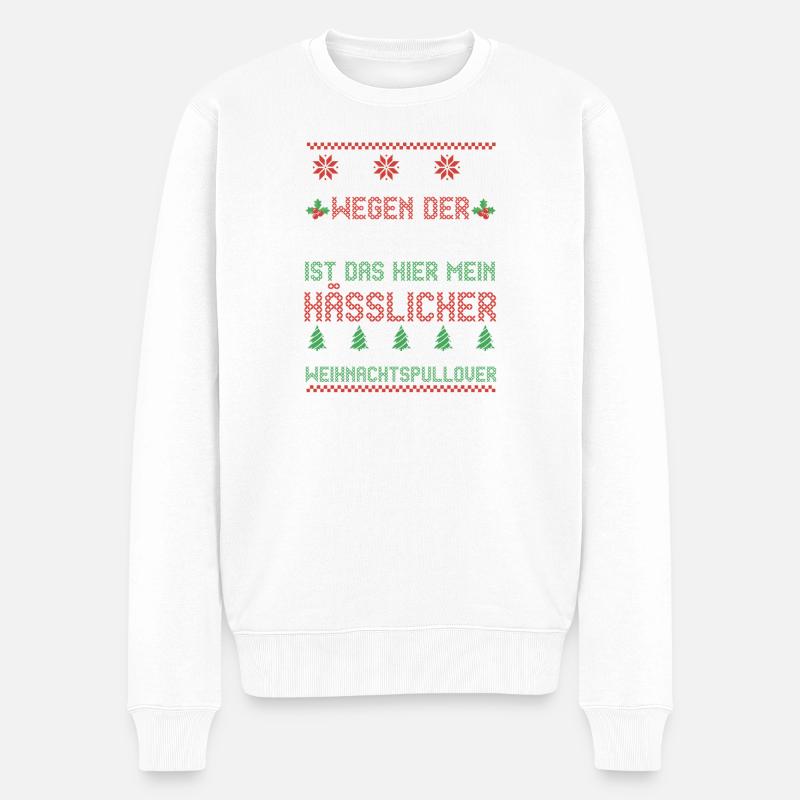 Weihnachtsmann Inflation Weihnachtszeit Weihnachte - Männer Premium Bio Pullover - Weiß