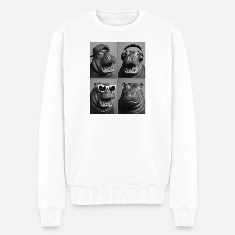 Hippopotame - Pull Premium bio Homme - blanc