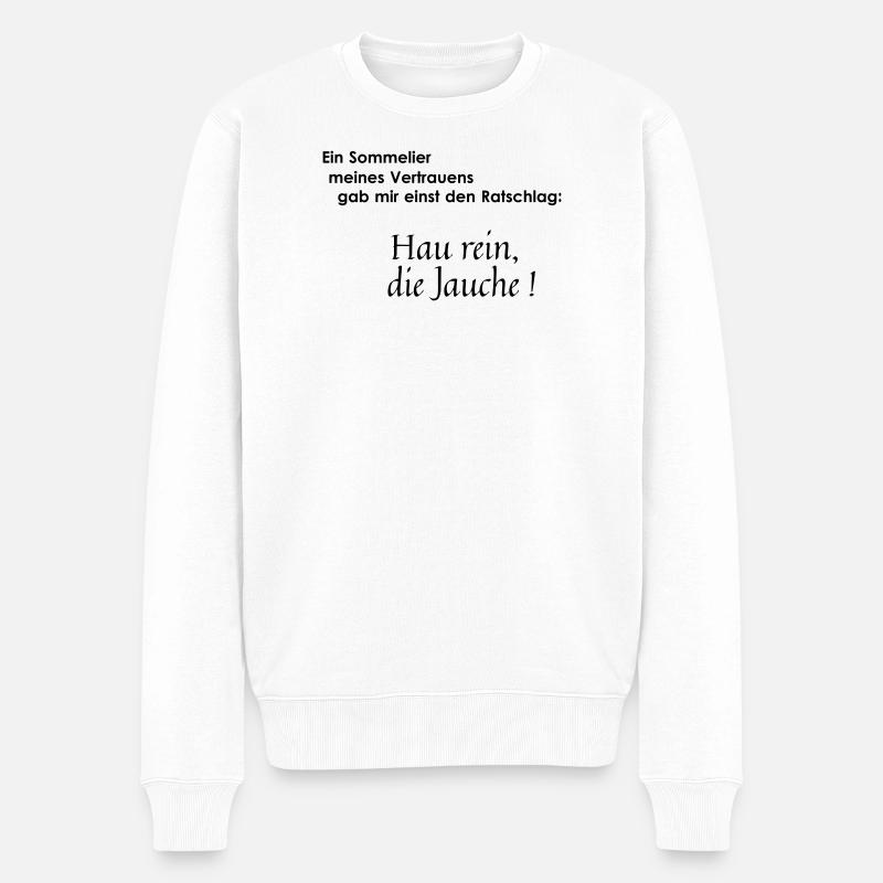 Sommelier - Männer Premium Bio Pullover - Weiß