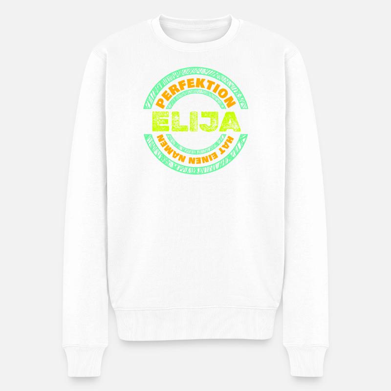 Elija Elija - Männer Premium Bio Pullover - Weiß