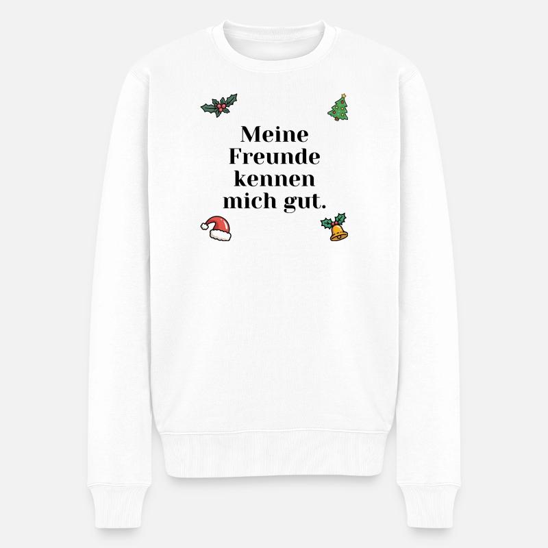 Sarkastisches Weihnachtsgeschenk für Freunde - Männer Premium Bio Pullover - Weiß