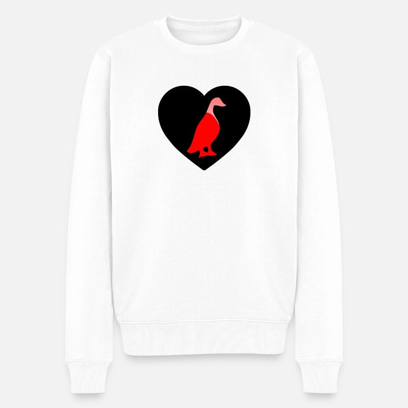 Enten - Männer Premium Bio Pullover - Weiß