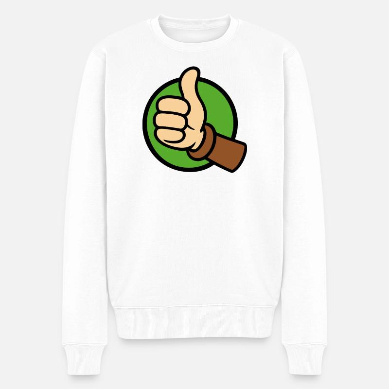 Ich mag es! - Männer Premium Bio Pullover - Weiß