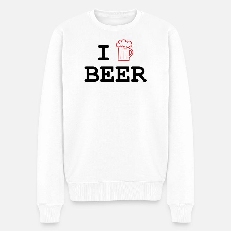 J'aime la bière / Alcool - Pull Premium bio Homme - blanc