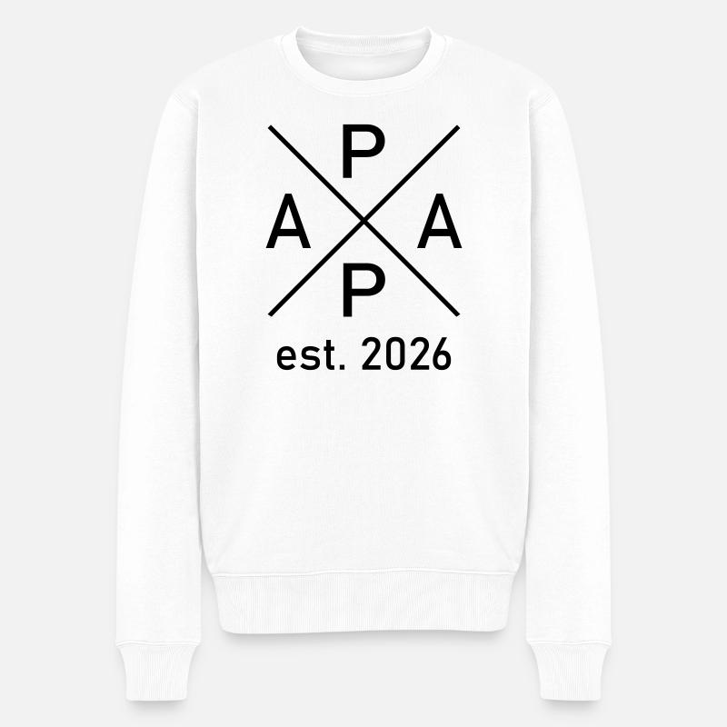 Papa Est. 2026 - Pull Premium bio Homme - blanc
