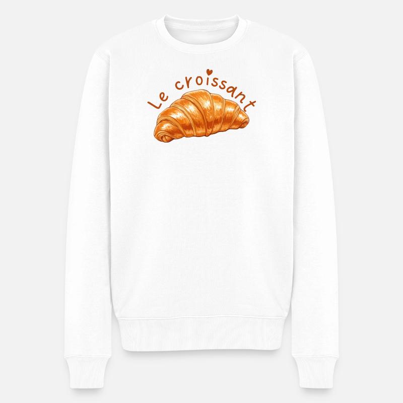 Der Halbmond - Männer Premium Bio Pullover - Weiß