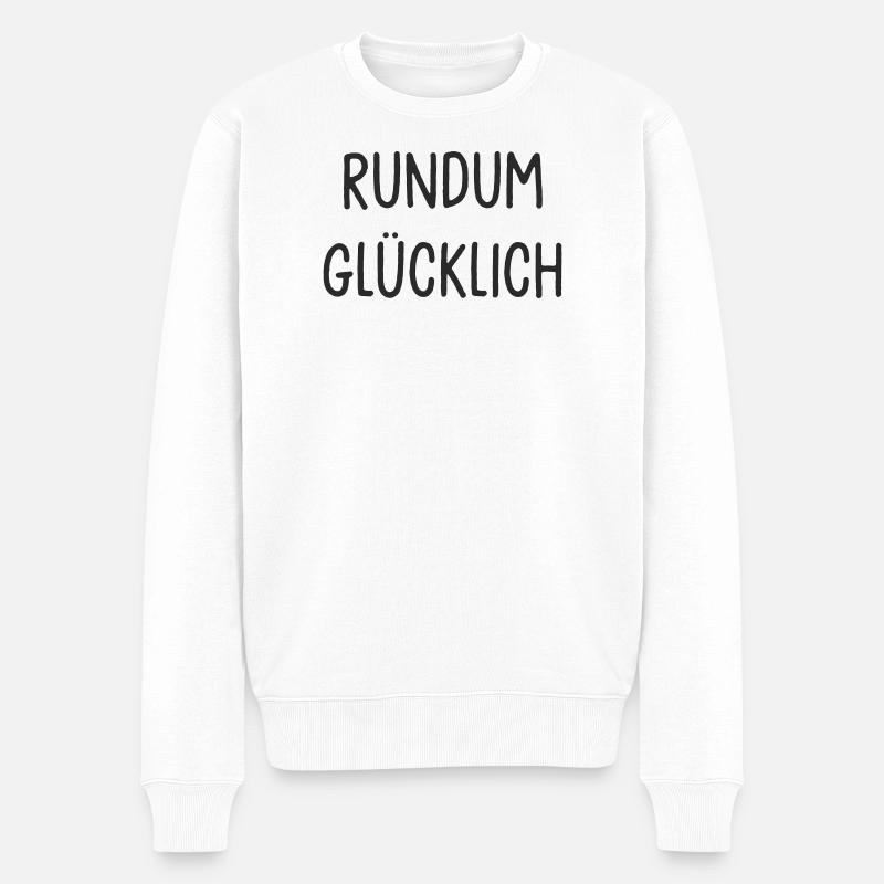 Faute de frappe heureuse en général - Pull Premium bio Homme - blanc