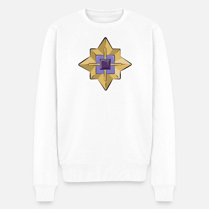 86: Sirin-Brosche - Männer Premium Bio Pullover - Weiß