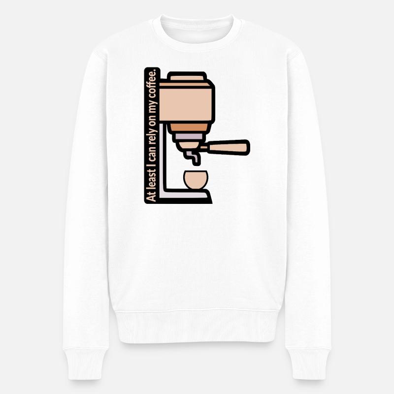 Comptez sur mon café - Pull Premium bio Homme - blanc