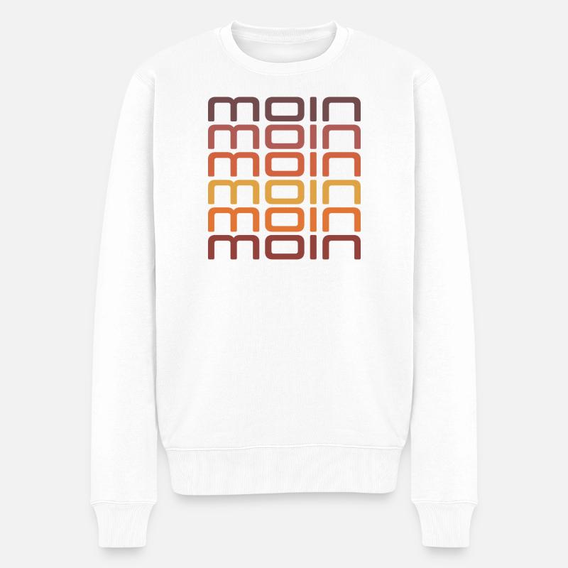 Coucher de soleil lunaire - Pull Premium bio Homme - blanc