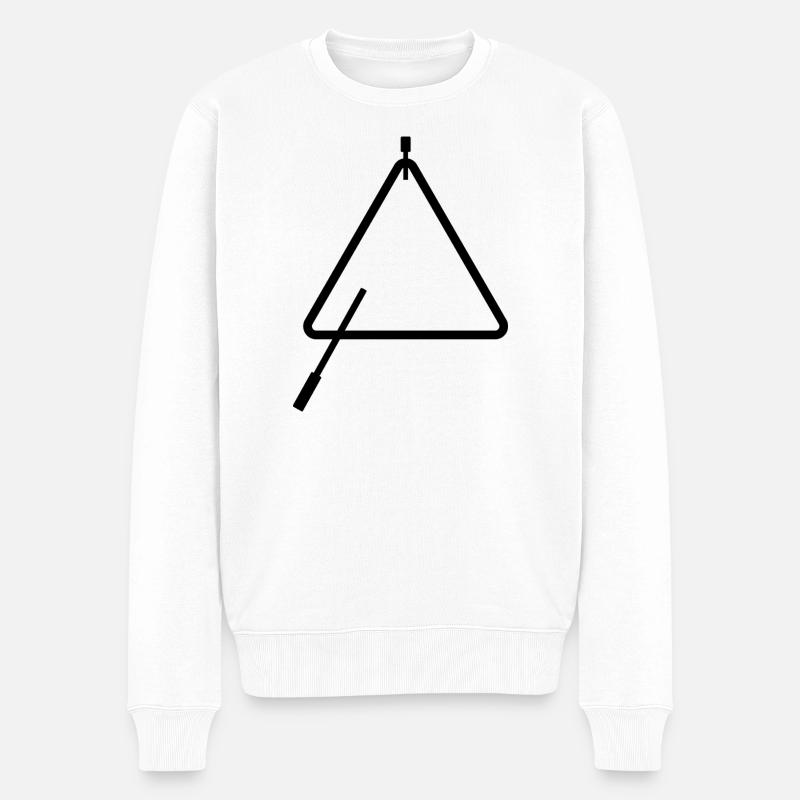Dreiecksmusik - Männer Premium Bio Pullover - Weiß