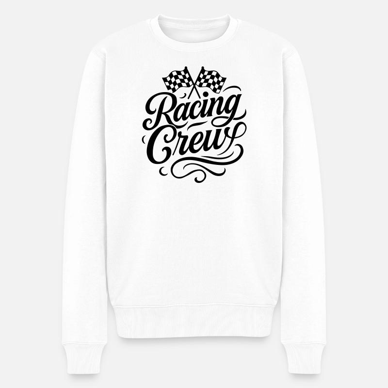 Racing Crew - Männer Premium Bio Pullover - Weiß