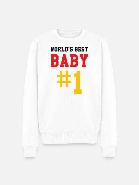 Best Baby - Birth - Child - Men's Premium Organic Jumper - white