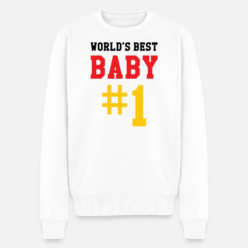 Bestes Baby – Geburt – Kind - Männer Premium Bio Pullover - Weiß