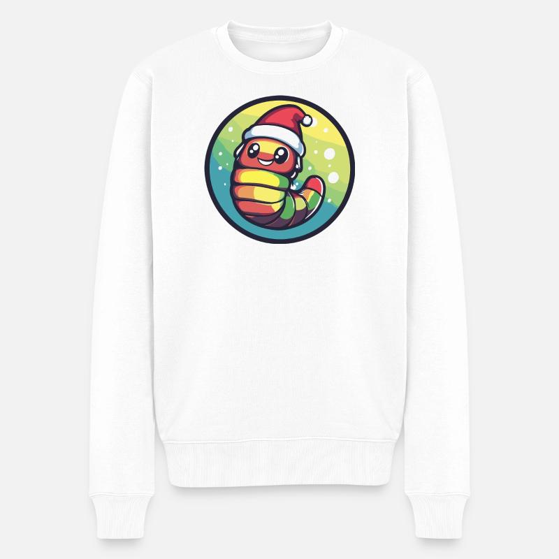 Ver d’hiver avec SantaHut - Pull Premium bio Homme - blanc