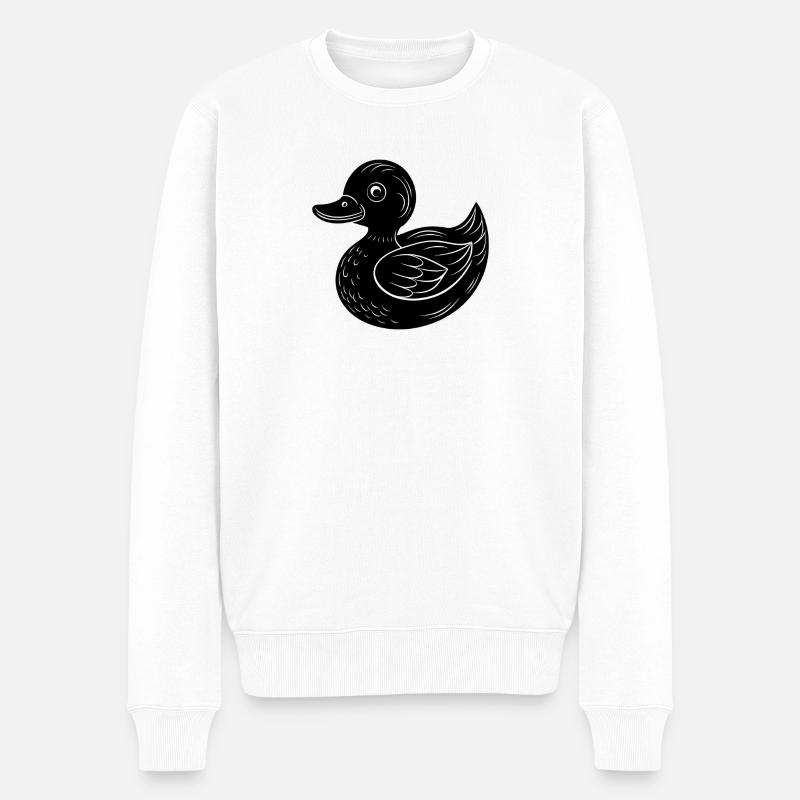 Spielzeugente - Männer Premium Bio Pullover - Weiß