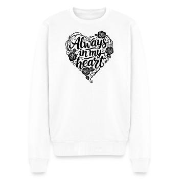 Tattoo Calligraphy Design You are my peace  - Männer Premium Bio Pullover - Weiß - Vorne - Thijin (182cm)