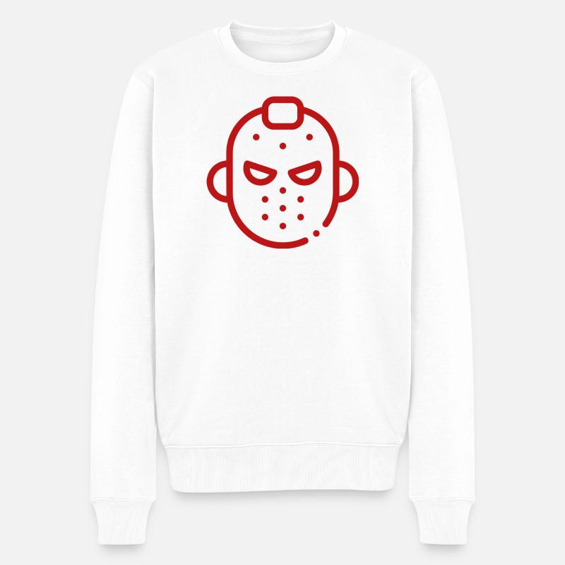 Maskikon Eishockey - Männer Premium Bio Pullover - Weiß