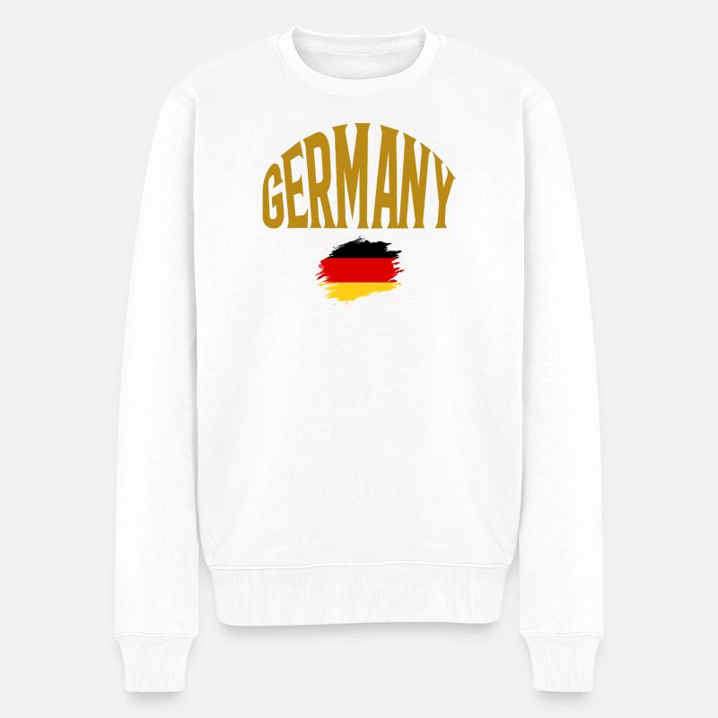 Germany - Männer Premium Bio Pullover - Weiß