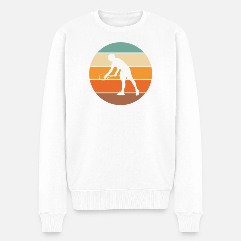 Tennis - Männer Premium Bio Pullover - Weiß