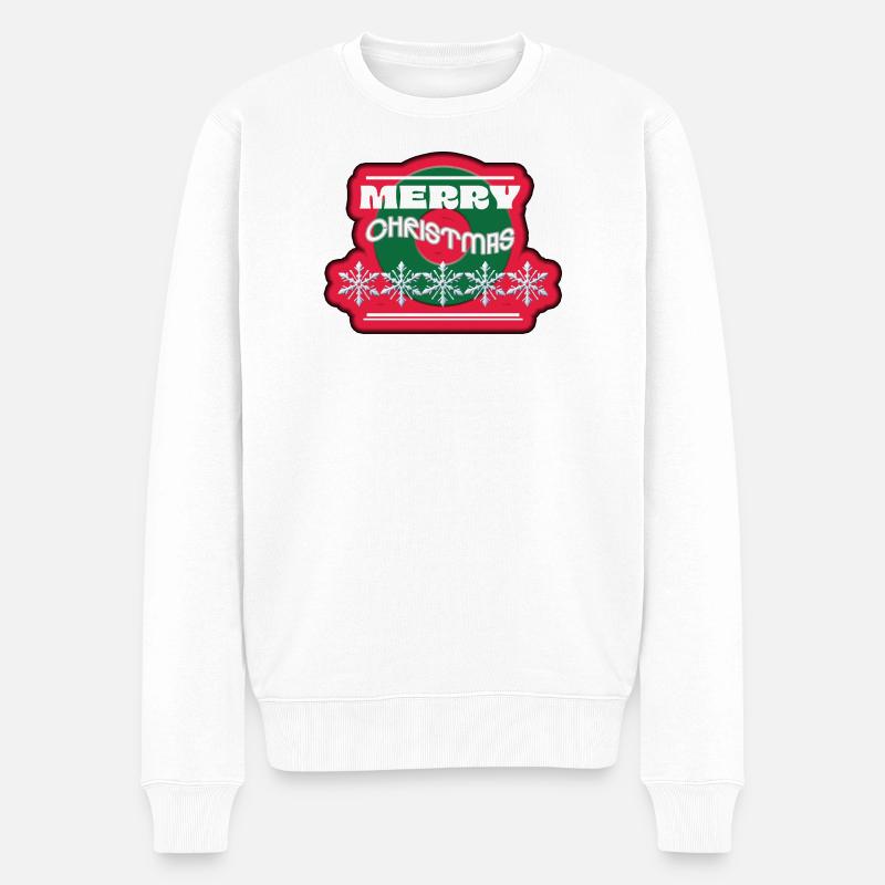 Joyeux Noël Cercle de Vinyles - Pull Premium bio Homme - blanc
