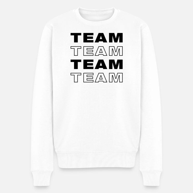Team - Männer Premium Bio Pullover - Weiß