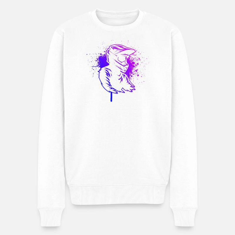 Motocross Fans aufgepasst schlichtes Statement - Männer Premium Bio Pullover - Weiß