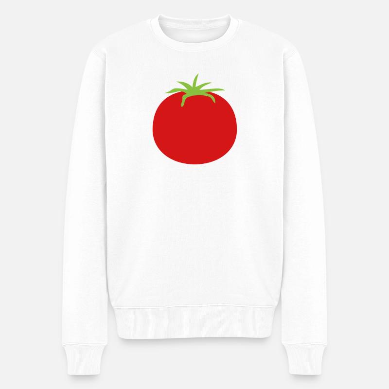 Tomate - Männer Premium Bio Pullover - Weiß