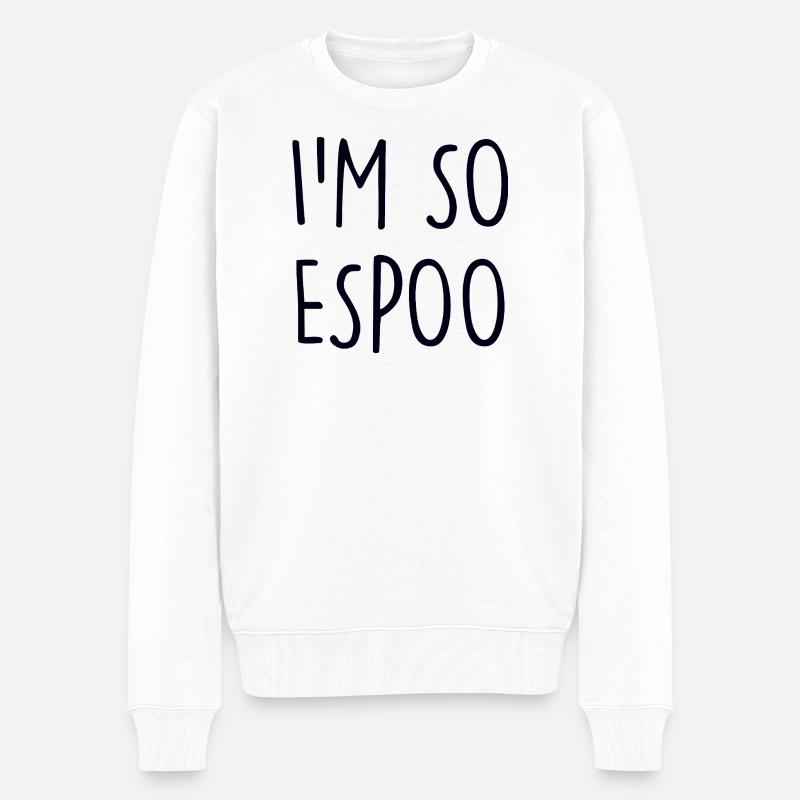 Espoo Finland - Männer Premium Bio Pullover - Weiß