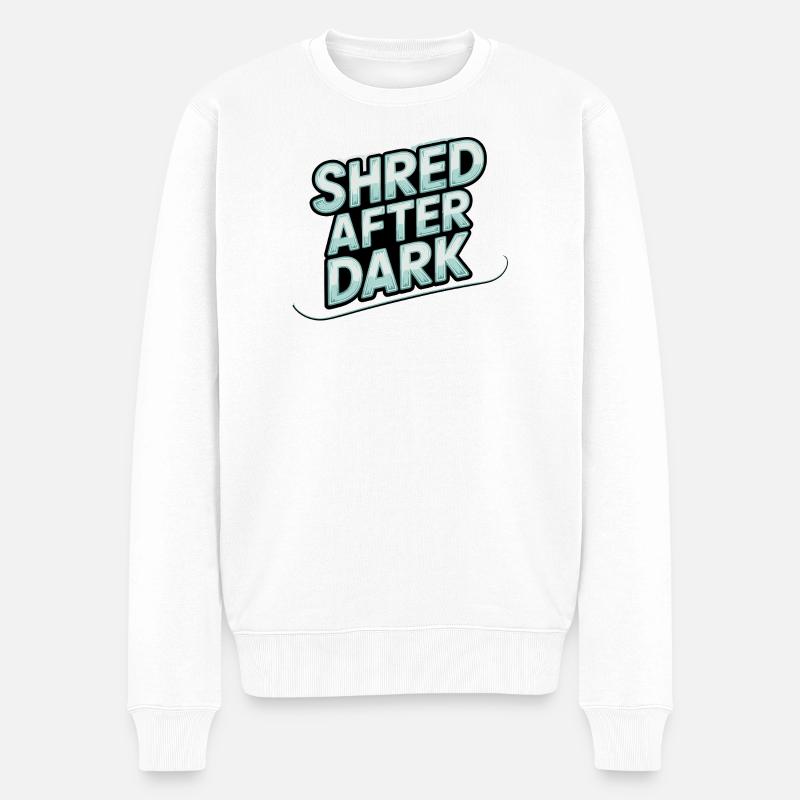 Shred nach Mitternacht - Männer Premium Bio Pullover - Weiß