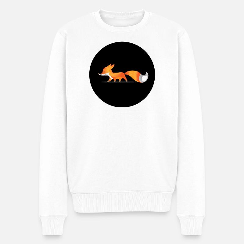 Fuchs - Männer Premium Bio Pullover - Weiß