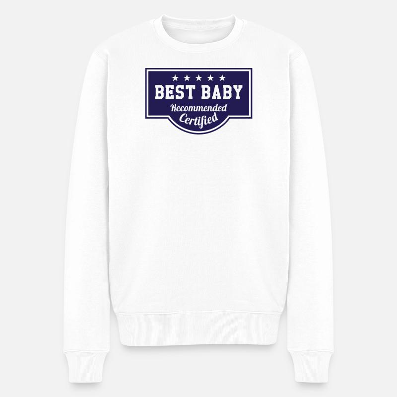 Bestes Baby – Geburt – Kind - Männer Premium Bio Pullover - Weiß