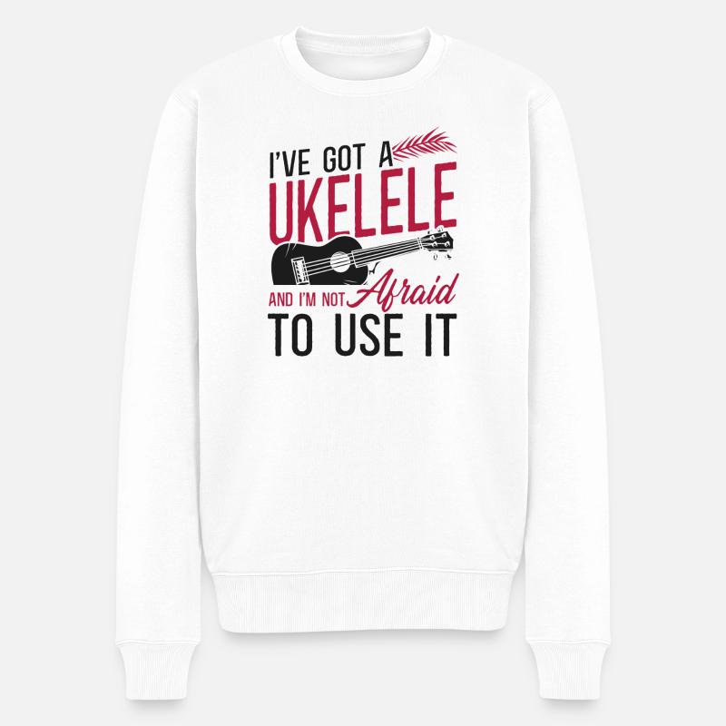Hawaiian Ukulele Uke I've Got A - Männer Premium Bio Pullover - Weiß