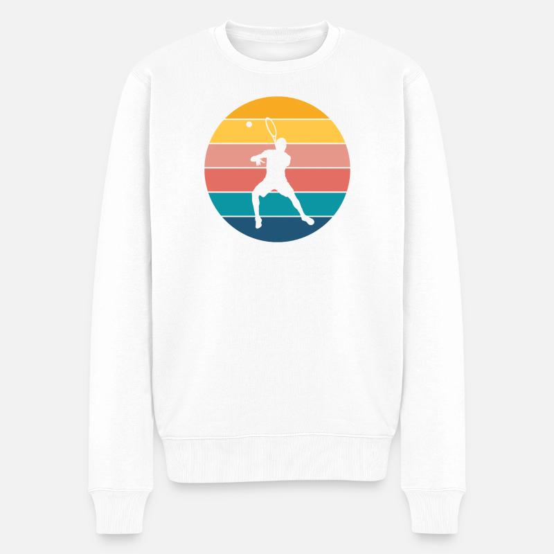 Tennis - Männer Premium Bio Pullover - Weiß
