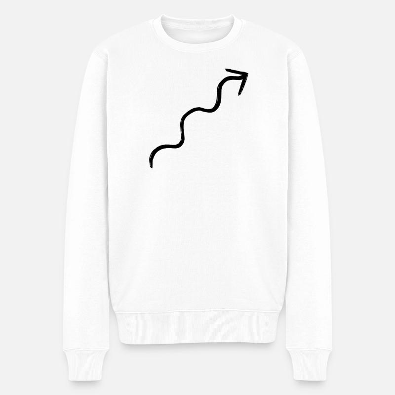 Flèche ondulée - Pull Premium bio Homme - blanc