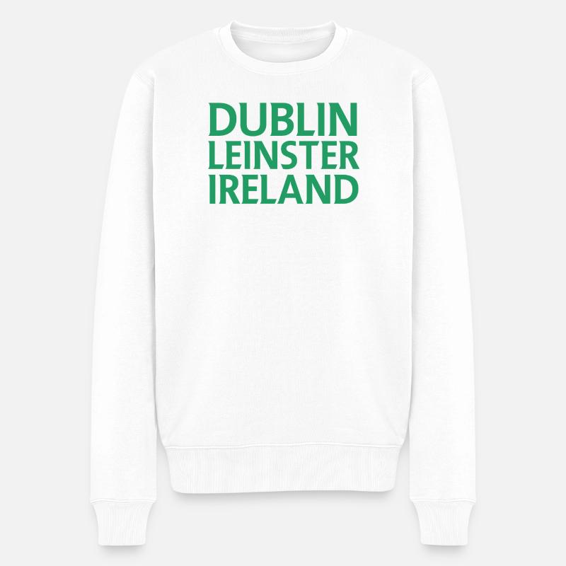 Dublin – Irlande Textdesign - Pull Premium bio Homme - blanc