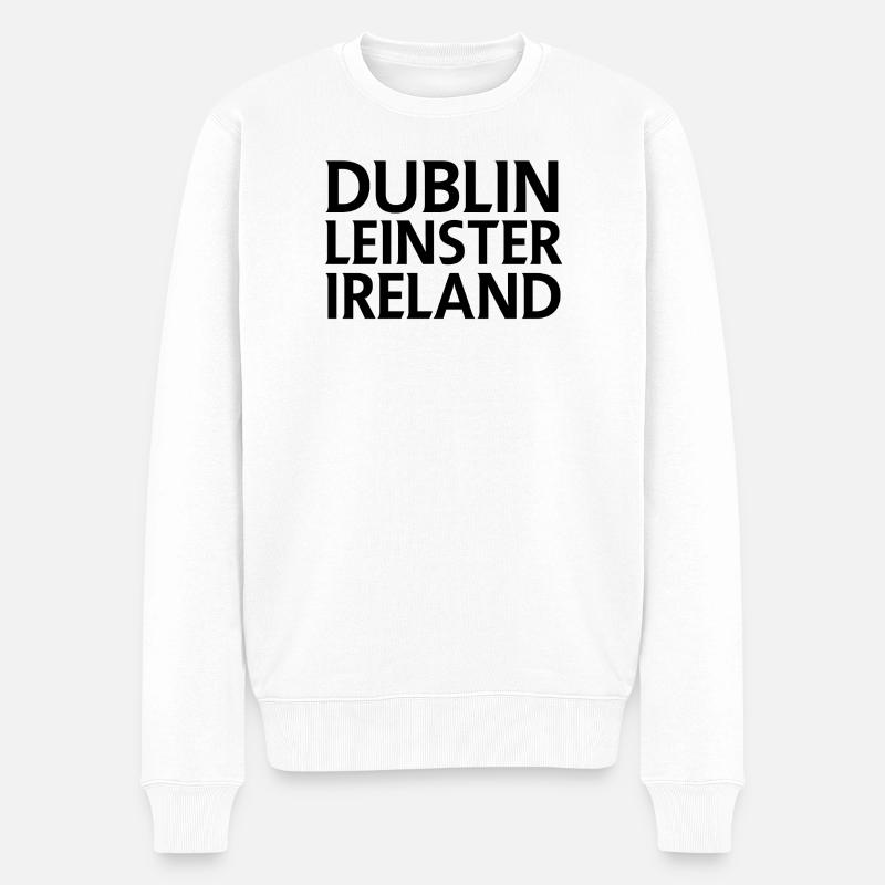 Dublin – Irlande Textdesign - Pull Premium bio Homme - blanc