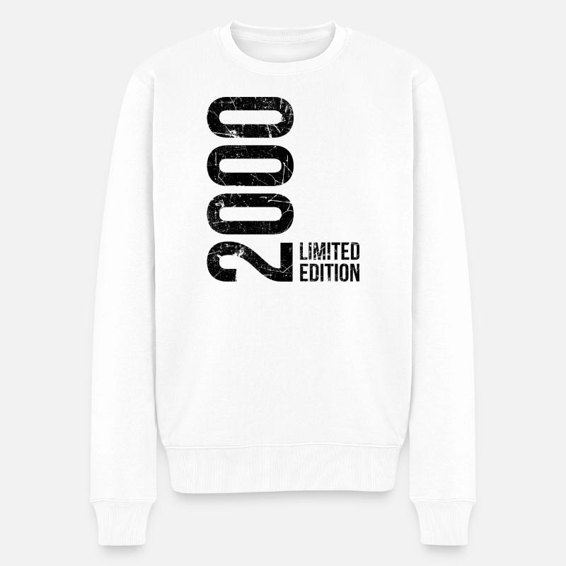 Limited Edition 2000 – Geburtsjahr Stolz - Männer Premium Bio Pullover - Weiß