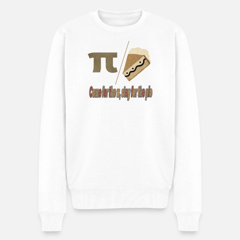 Pi Pie Pun Tee - Männer Premium Bio Pullover - Weiß