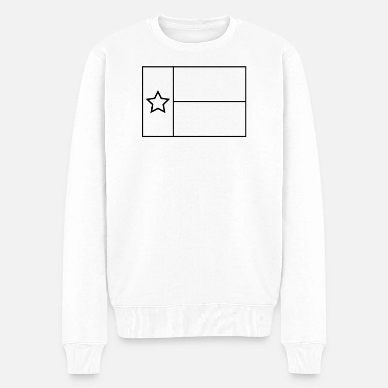 Profil du drapeau du Texas - Pull Premium bio Homme - blanc