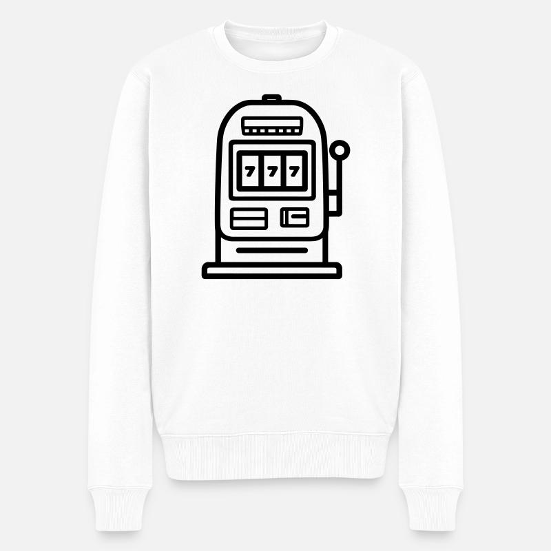 casino machine à sous  - Pull Premium bio Homme - blanc